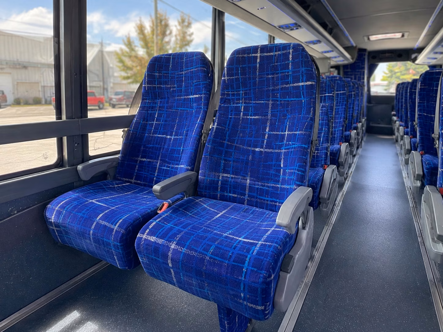 56 passenger charter bus interior