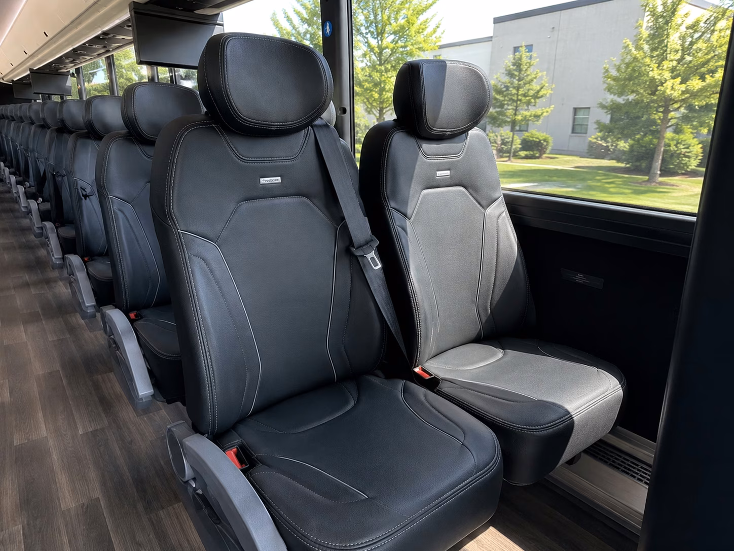 renton charter bus rental interior