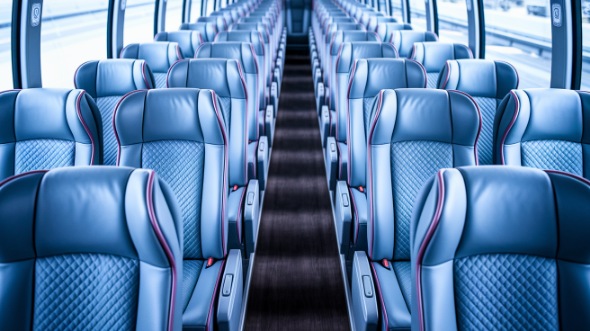 54 passenger charter bus interior
