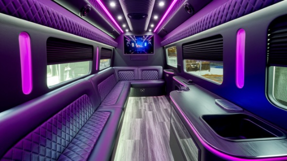 party bus rental interior renton