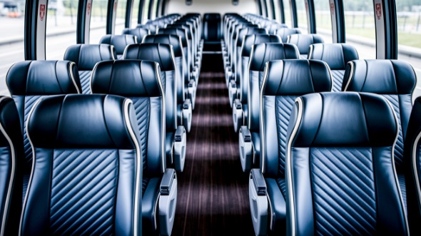 renton 50 passenger charter bus inside