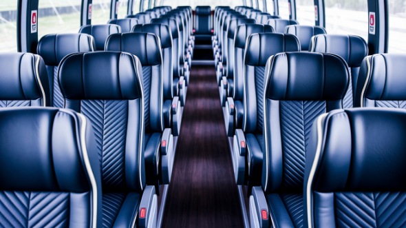 renton 55 passenger charter bus inside