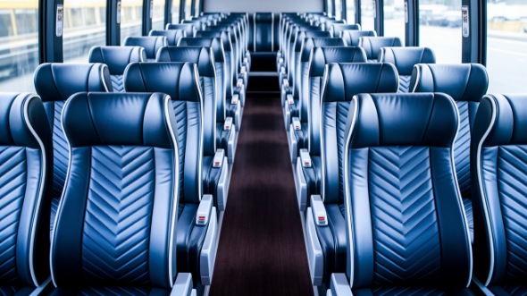 renton 56 passenger charter bus inside